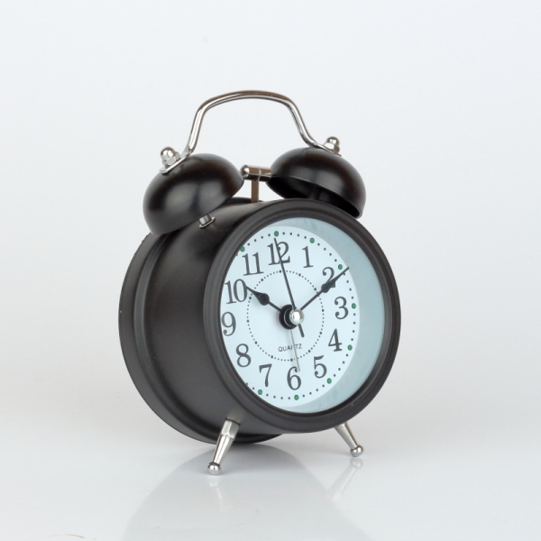 Budík retro čierny 8x5x12cm