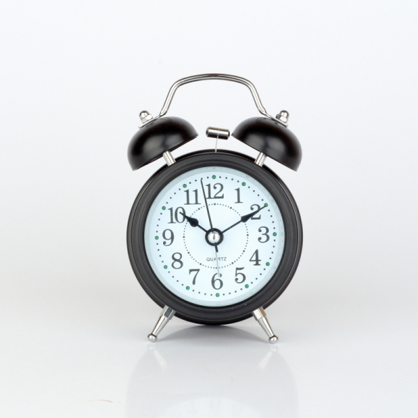 Budík retro čierny 8x5x12cm