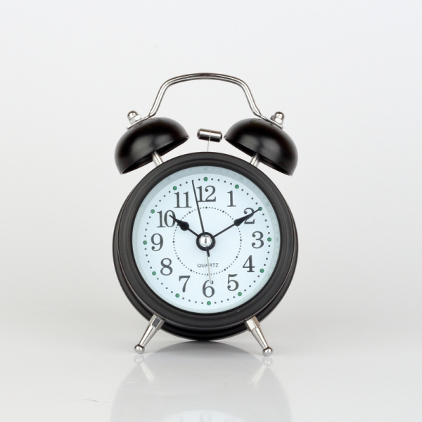 Budík retro čierny 8x5x12cm