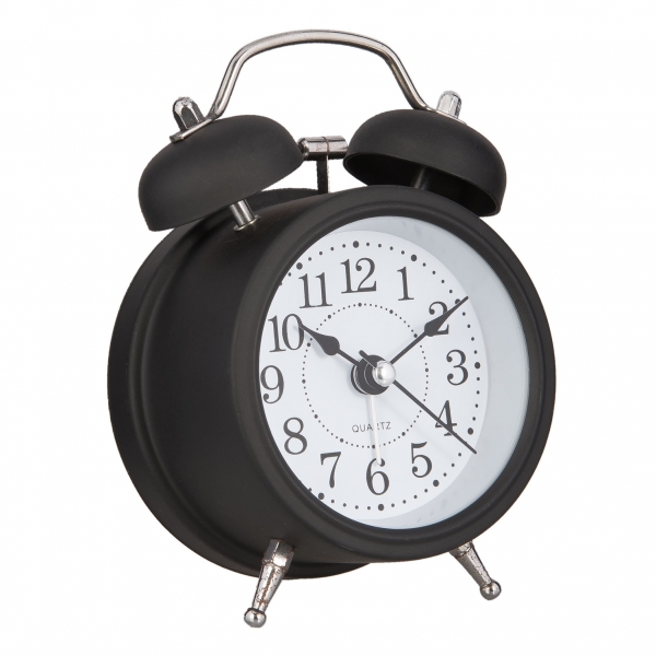 Budík retro čierny 8x5x12cm