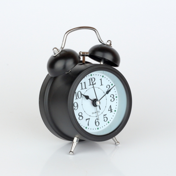 Budík retro čierny 8x5x12cm