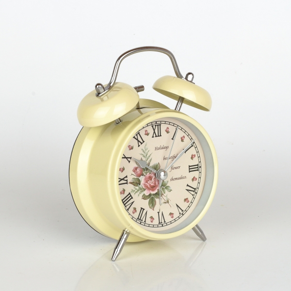 Budík ruže krémový 12x15cm