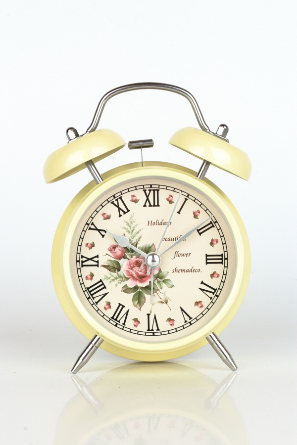 Budík ruže krémový 12x15cm
