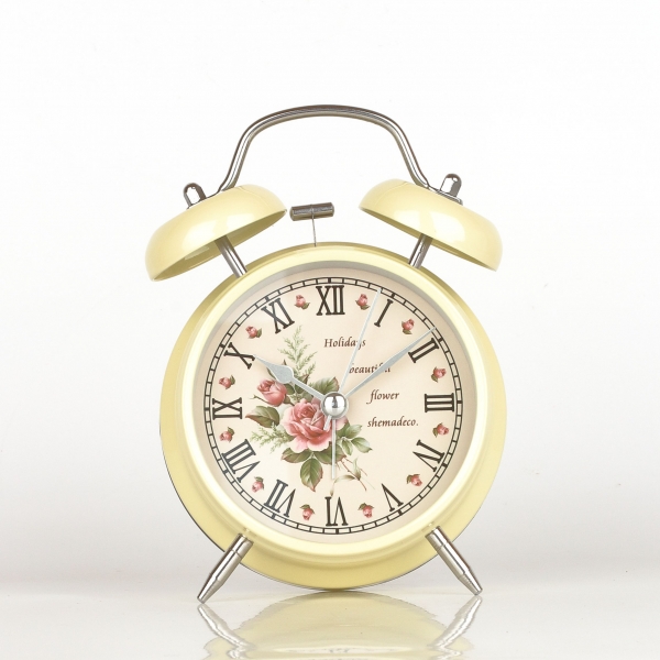 Budík ruže krémový 12x15cm