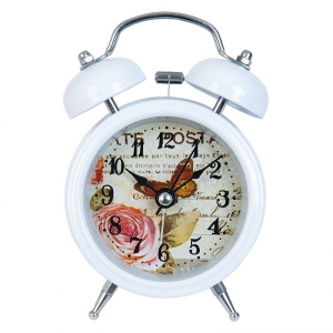 Budík s motýľom biely 8x12cm