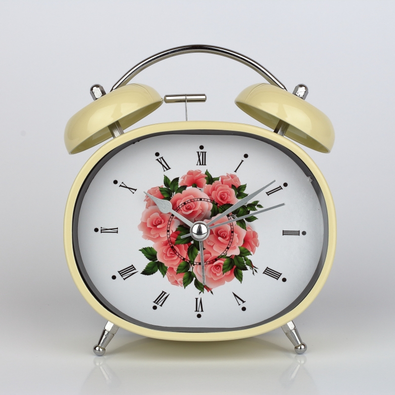 Budík s ružami 12x6x13cm