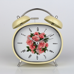 Budík s ružami 12x6x13cm