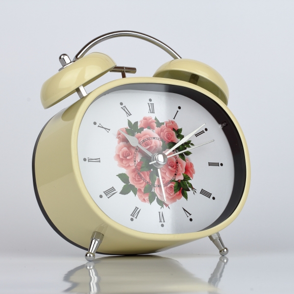 Budík s ružami 12x6x13cm