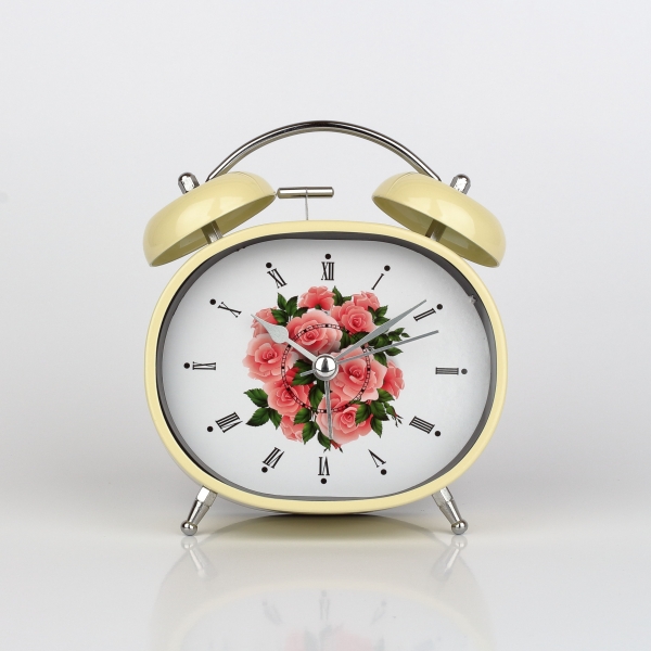 Budík s ružami 12x6x13cm