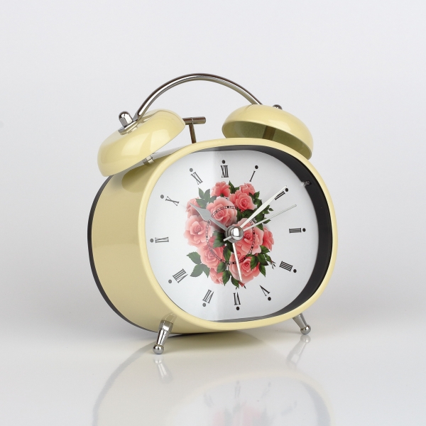 Budík s ružami 12x6x13cm