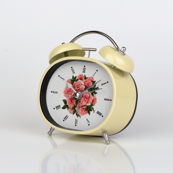 Budík s ružami 12x6x13cm