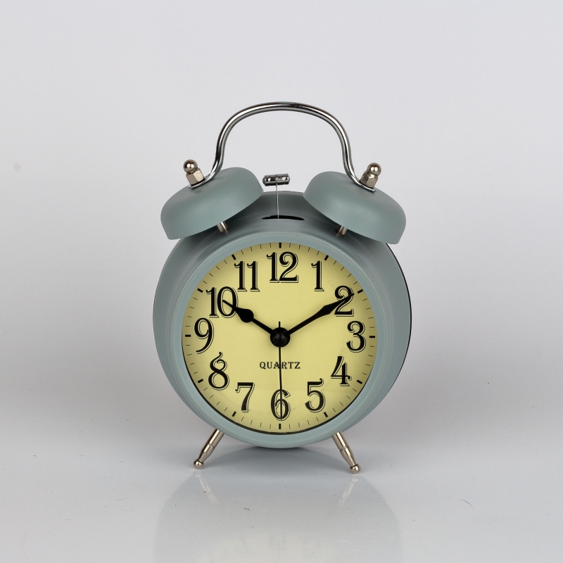 Budík sivý 12x6x17cm