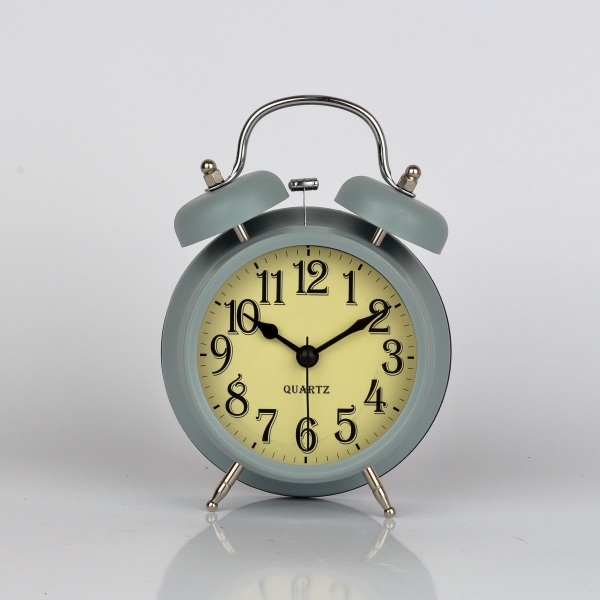 Budík sivý 12x6x17cm