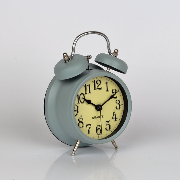 Budík sivý 12x6x17cm