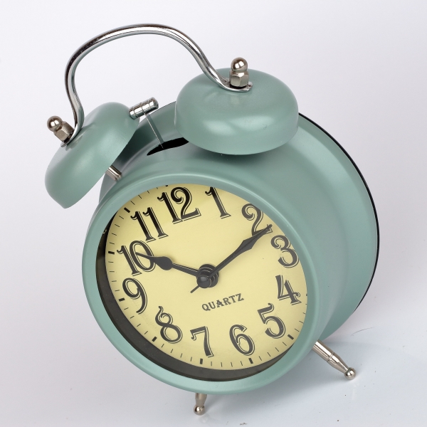 Budík svetlo modrý 12x6x17cm