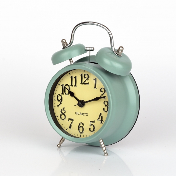 Budík svetlo modrý 12x6x17cm