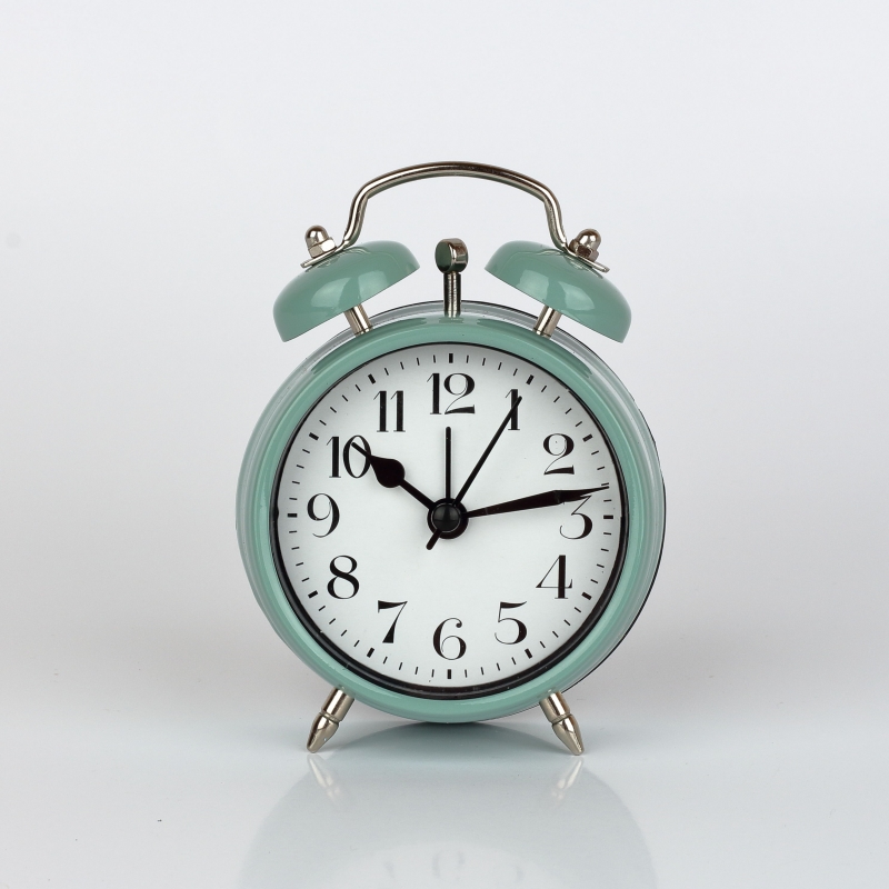 Budík tyrkys 9x4x12cm Vyřazeno poškození