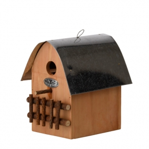 Budka pre vtáčiky drevená béžová