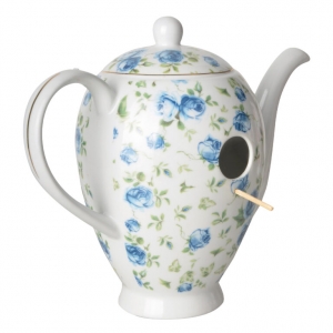 Budka pre vtáčiky konvička modrá