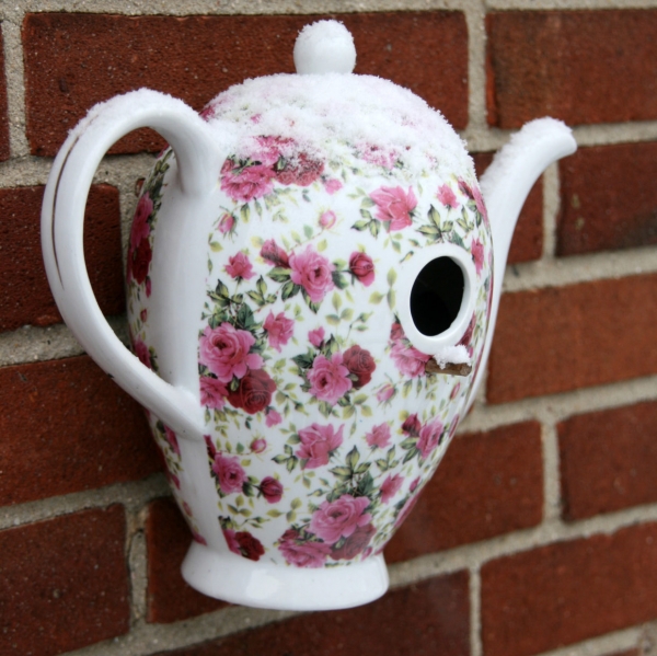 Budka pre vtáčiky konvička ružová