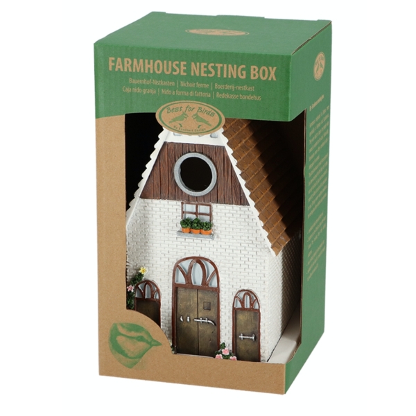 Búdka pre vtáky biela 25cm