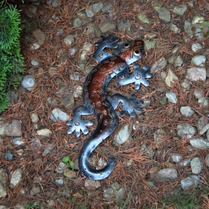 Bytová dekorácie jašterica plech, 35cm