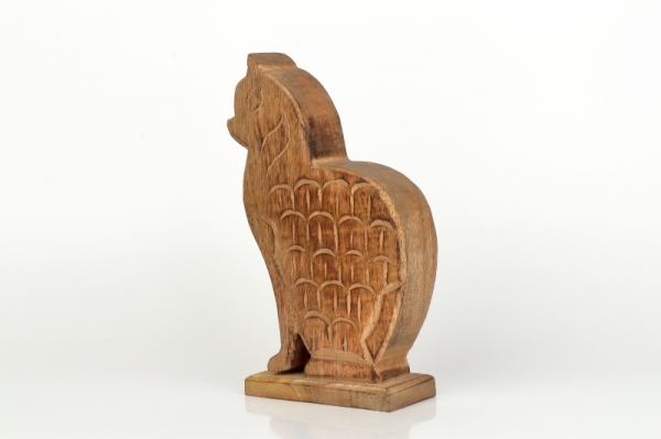 Bytová dekorácie mačka drevo 21cm