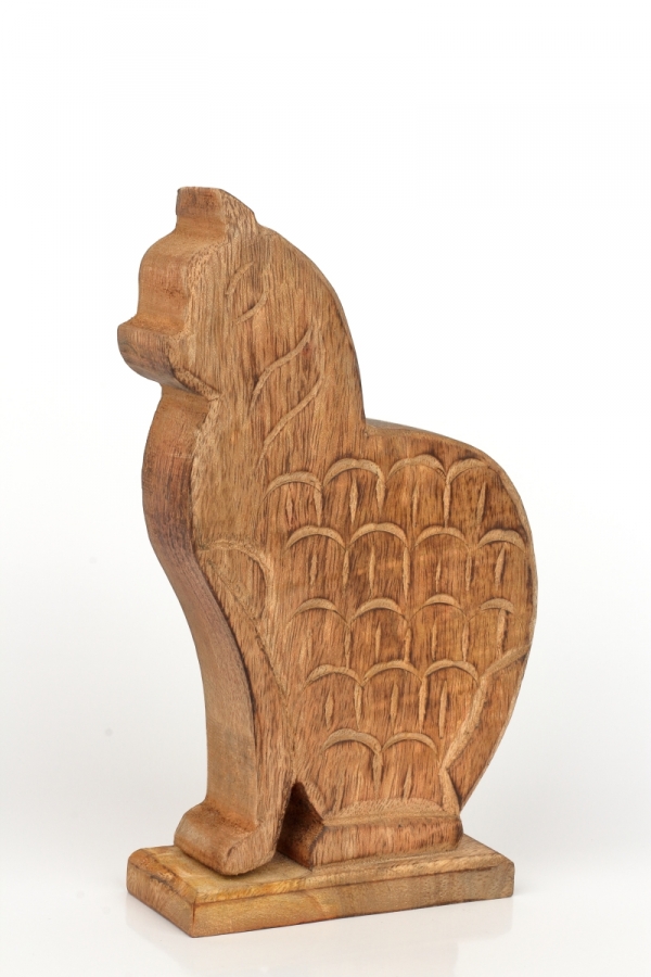 Bytová dekorácie mačka drevo 21cm