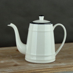 Čajová kanvica porcelánová biela 1l