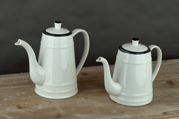 Čajová kanvica porcelánová biela 1l