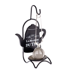 Čajové sitko na stojančeku čierne 21cm