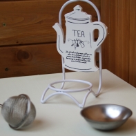 Čajový set - stojan na čajové sitko 11,5x8x21cm