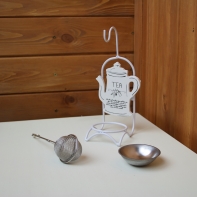 Čajový set - stojan na čajové sitko 11,5x8x21cm