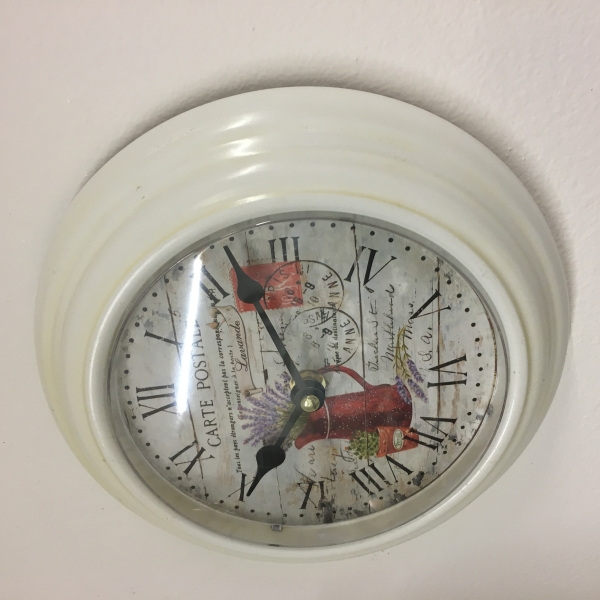 Carte postale retro plechové hodiny 22cm
