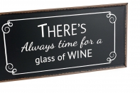 Ceduľa Glass of wine 40x20cm