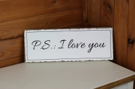 Ceduľa I love you 40x15cm