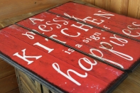 Ceduľa Kitchen Happiness 40x40cm