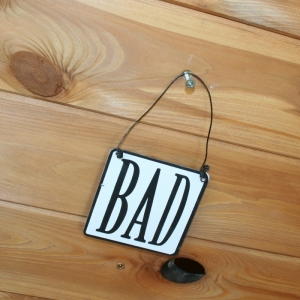 Ceduľa na dvere kúpeľne BAD 7,7x7,7cm