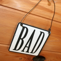 Ceduľa na dvere kúpeľne BAD 7,7x7,7cm