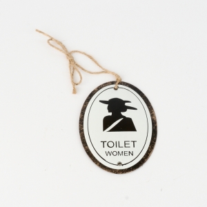 Ceduľa na dvere WC Toilet Women 12x8cm