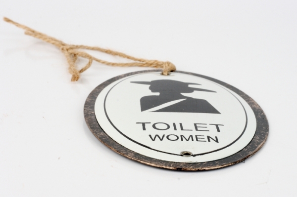Ceduľa na dvere WC Toilet Women 12x8cm