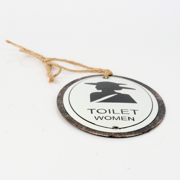 Ceduľa na dvere WC Toilet Women 12x8cm