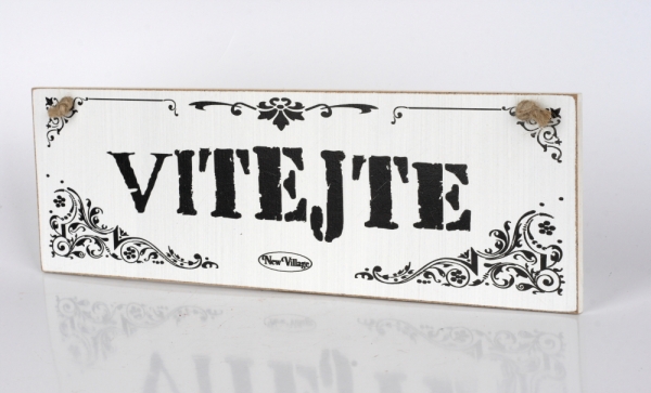 Ceduľa s nápisom VITAJTE 30cm