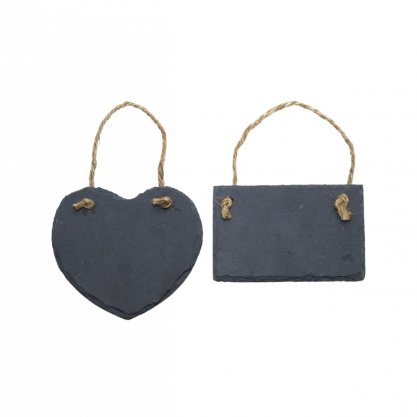 Ceduľka bridlicová 12 x 11,2 x 0,5 srdiečko