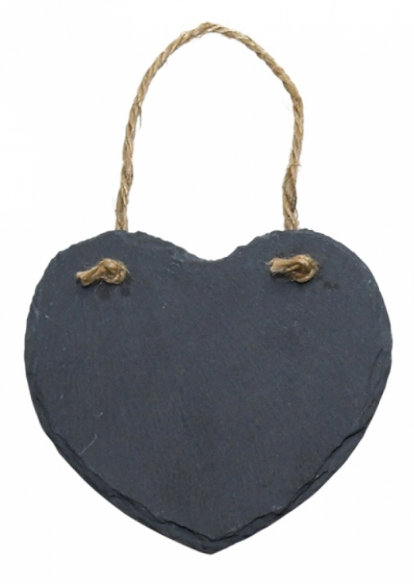 Ceduľka bridlicová 12 x 11,2 x 0,5 srdiečko