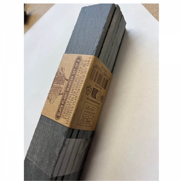 Ceduľka bridlicová zapichovacia s popisovacou ceruzkou 4 x 19,5 x 0,5 set 6 kusov