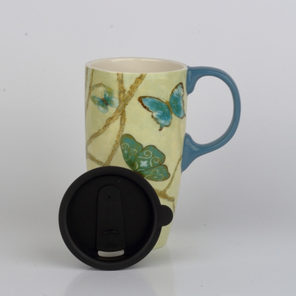 Cestovný hrnček s viečkom Motýle 500ml