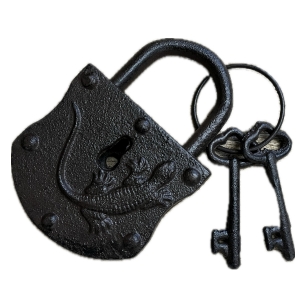 Chalupárska dekorácie - zámok s kľúčmi 15cm