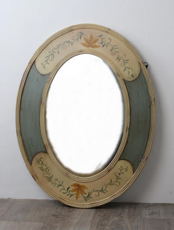 Chalupárskej maľované zrkadlo ovál 87cm