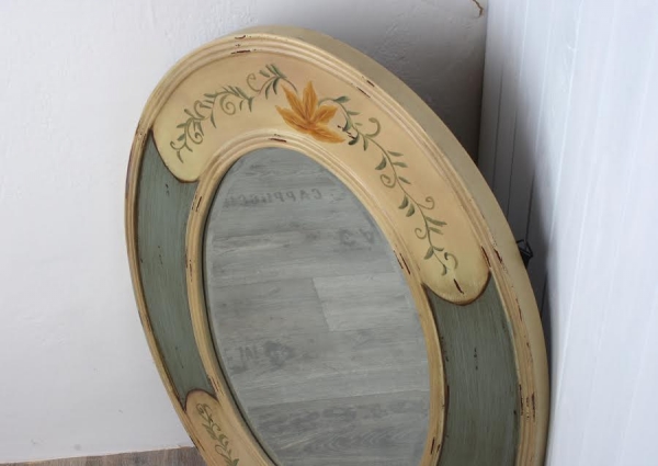 Chalupárskej maľované zrkadlo ovál 87cm